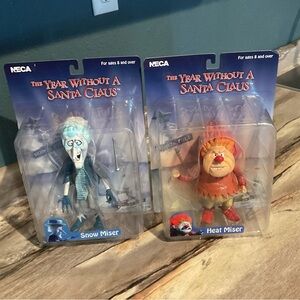 NECA The Year Without A Santa Clause Snow Miser And Heat Miser RARE